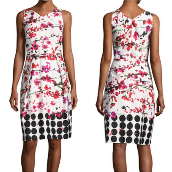 •DAVID MEISTER• floral stretch sleeveless sheath dress - Picture 2 of 8